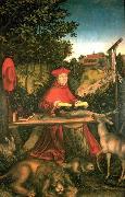 Lucas Cranach Kardinal Albrecht von Brandenburg painting